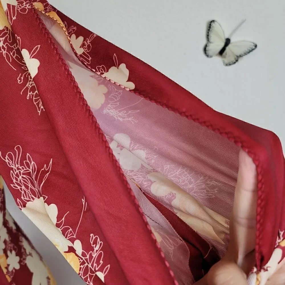 Vintage 70s Ronda Roy Floral maxi